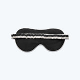 100% Silk Sleep Stripe Pattern Mask Blindfold with Elastic Strap for Women Eye Blinder for Travel/Sleeping/Shift Work