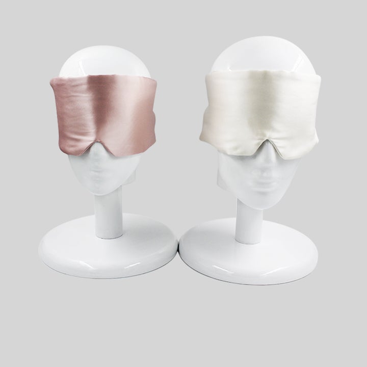 Double-Sided Silk Eye Mask Blindfold with Elastic Strap  Eye Mask for Women Eye Blinder for Travel/Sleeping/Shift Work -  slipintosoft