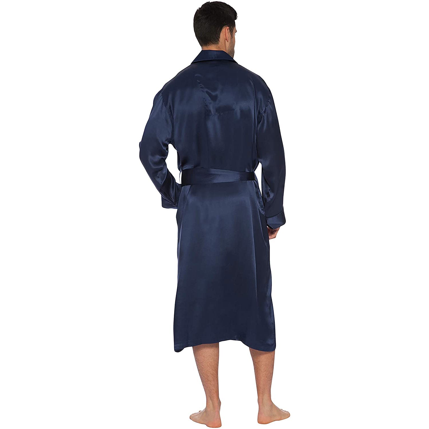 Men Silk Robes Long Silk Loungewear Sleepwear -  slipintosoft
