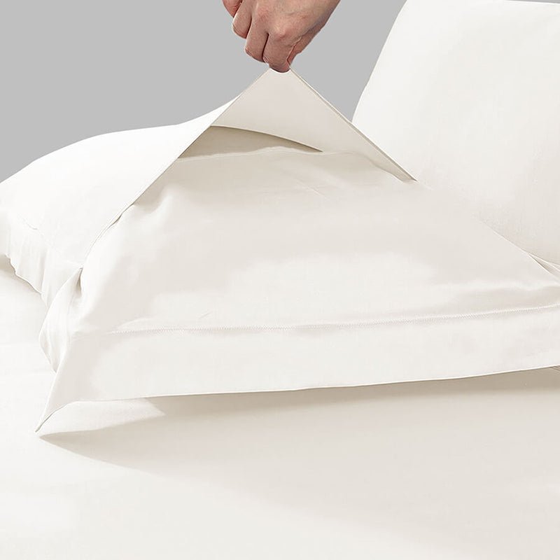 22 Momme White Standard Oxford Silk Pillowcase 1 Piece - slipintosoft