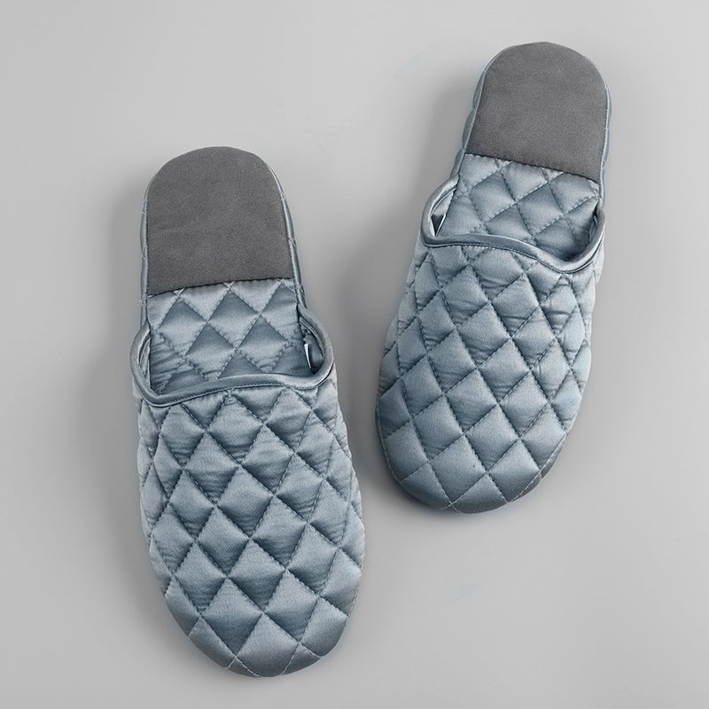 Luxury Soft Silk Home Slippers For Women Silk Travel Slippers Soft-Soled Slippers