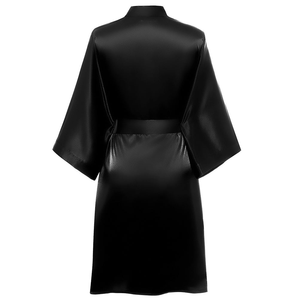 Buy Pour Moi Black Louisa Satin Wrap Long Sleeve Short Dress from Next  Luxembourg