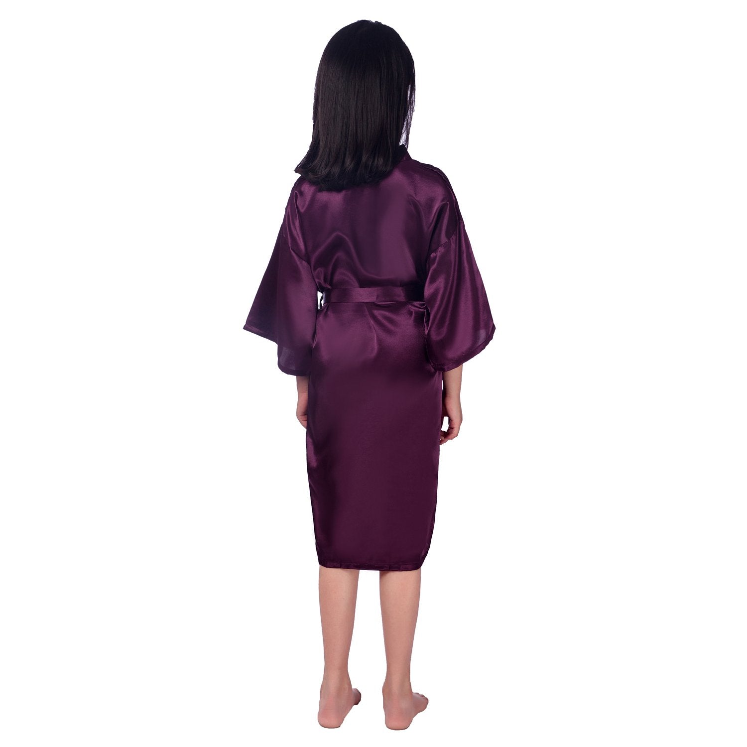 Girls Silk Robe Kids Classic Kimono Robe Toddler Silk Bathrobe Luxury Home Wear - slipintosoft