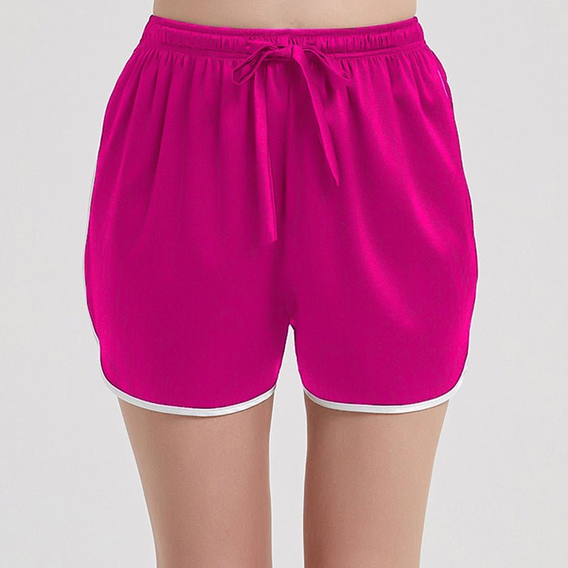 Hot Pink Women's Stretchable Silk Shorts - slipintosoft