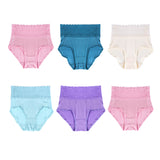 Mulberry silk underwear for women, double-sided knitted silk high-waist underwear, breathable and comfortable lace briefs