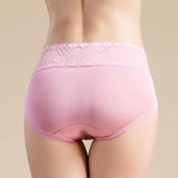 Mulberry silk underwear for women, double-sided knitted silk high-waist underwear, breathable and comfortable lace briefs