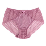 Silk panties women's lace breathable seamless mulberry silk mid-waist briefs - slipintosoft