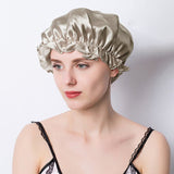 Silk Sleep Cap for Women Flounced Silk Night Sleep Caps 100 Real Mulberry Silk Cap Sleeping for Hair - slipintosoft