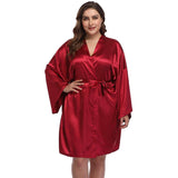 plus size silk robe Women silk robes With Belt Mulberry Silk Bathrobe black silk robe