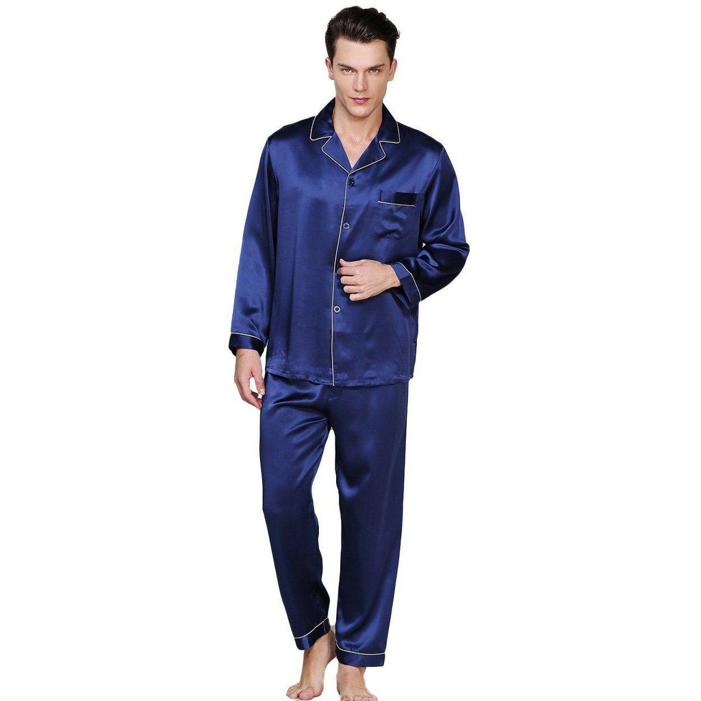 Best Mens Silk Pajamas Quality Long Luxury Real Mulberry Silk Pyjamas