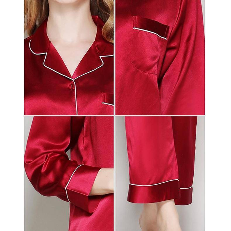 slipintosoft Best Women's Silk Pajamas Long Mulberry Silk Pjs Real Pure 100% Silk Sleepwear Pink / Xs