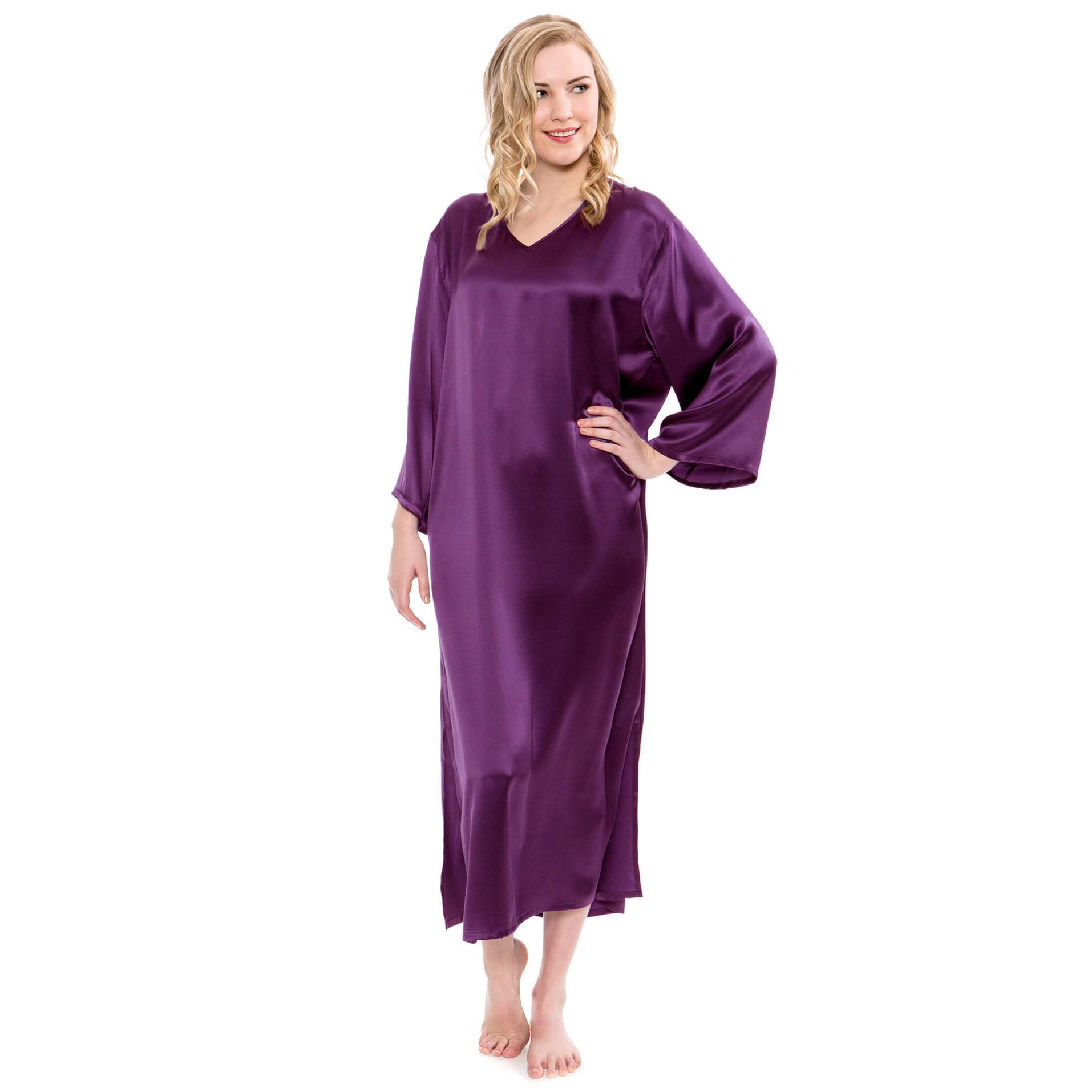 Mulberry Loose Pullover Silk Nightwear For Women Long Silk Dressing Go
