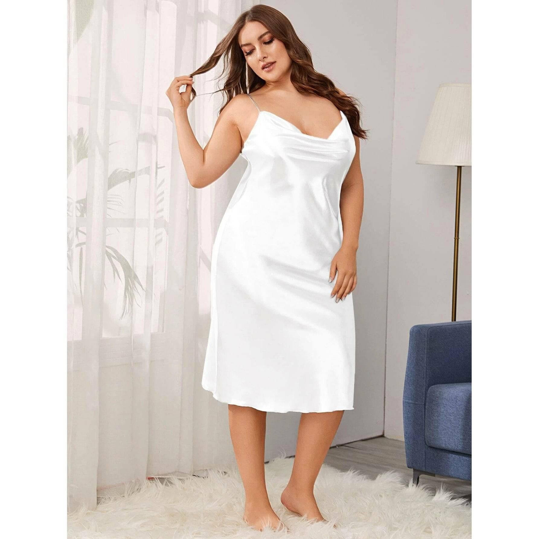 Ladies Nighties Silk Nightgown for Women Long Silk Slip Womens Plus Size  Nightgowns Sexy Silk Pajamas Dress Sale
