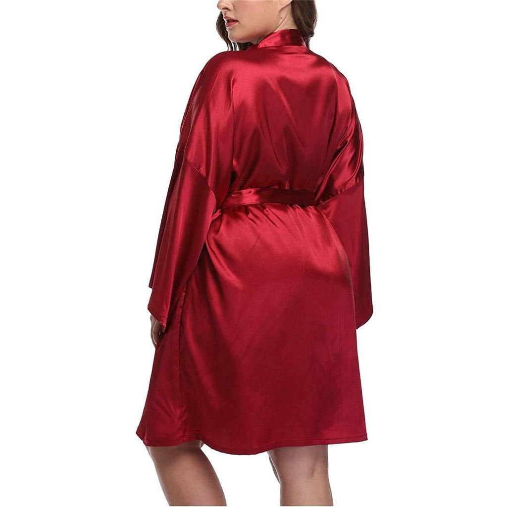 Plus Size Silk Robes For Women With Belt 100% Real Short Silk Kimono Robe Mulberry Silk Bathrobes