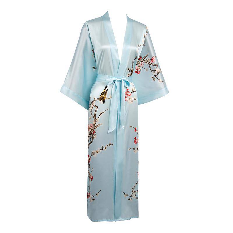 KimonoPaint Japanese Cherry Blossom Blue Racerback Moisture