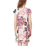 Round neck Women Floral Printed Loose Silk Nightgown Luxury sleepwear (multi-colors) -  slipintosoft