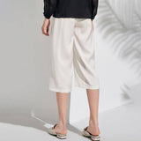 Silk Cropped Pants For Women Mulberry Silk trousers -  slipintosoft