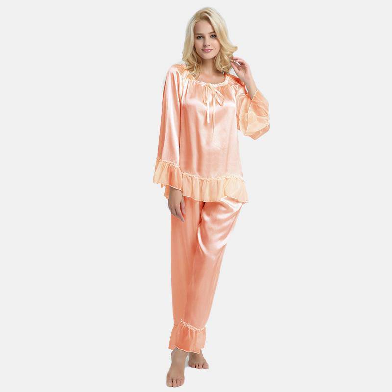 Myrtus Oversized Silk Satin Pajama Set