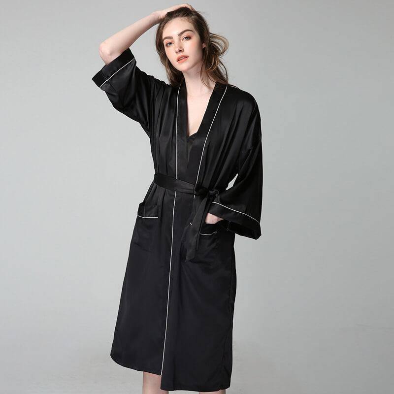 Buy Evolove Women Black Viscose Liva Long Maxi Night Gown Nighty Dress With  Pocket (M) Online at Best Prices in India - JioMart.
