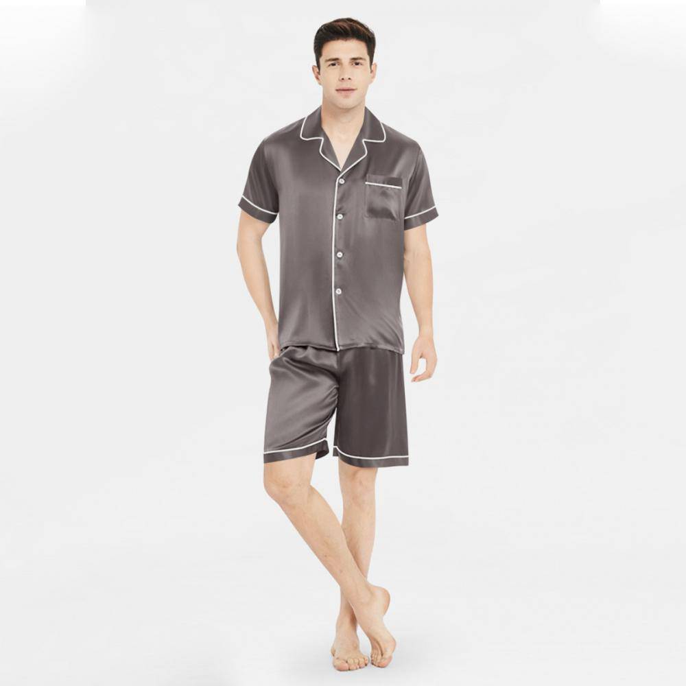 slipintosoft Men's Luxury Silk Pajama Shorts Pants