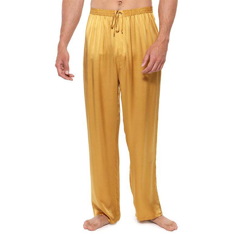 Mens Silk Pajama Pants,Mens Satin Pyjamas Pants Sleep Bottoms Lounge Pants  Sleep Bottoms (Color : White, Size : XX-Large)