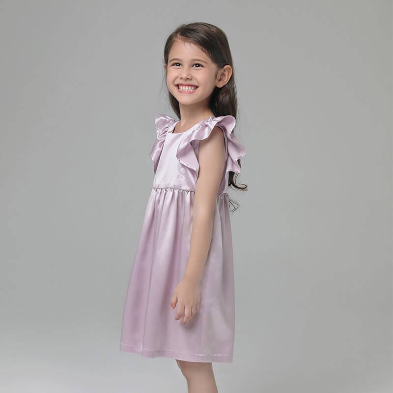  Qiylii Princess Kids Baby Girls Silk Nightgown Dress Ruffle  Short Sleeve Satin Nightdress Sleeper Outfits (5-6 Years, Pink): Clothing,  Shoes & Jewelry