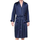 Men's Silk Robe Luxury Long Silk Bath Robe 100% Male Kimono Silk Robe -  slipintosoft