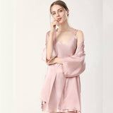 19 Momme Classic Short Silk Nightgown and Robe Set Silk Sleepwear for Women -  slipintos