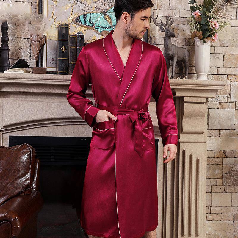 Modern Silk Robe for Men, Luxury Silk Men's Robes
