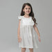 Grils Silk Nightgown Cute Princess Dress with Ruffles Kid's Silk SleepDress