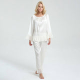 22 Momme Real Long Silk Pajama Set Plus Size For Women Silk comfy silk loungewear