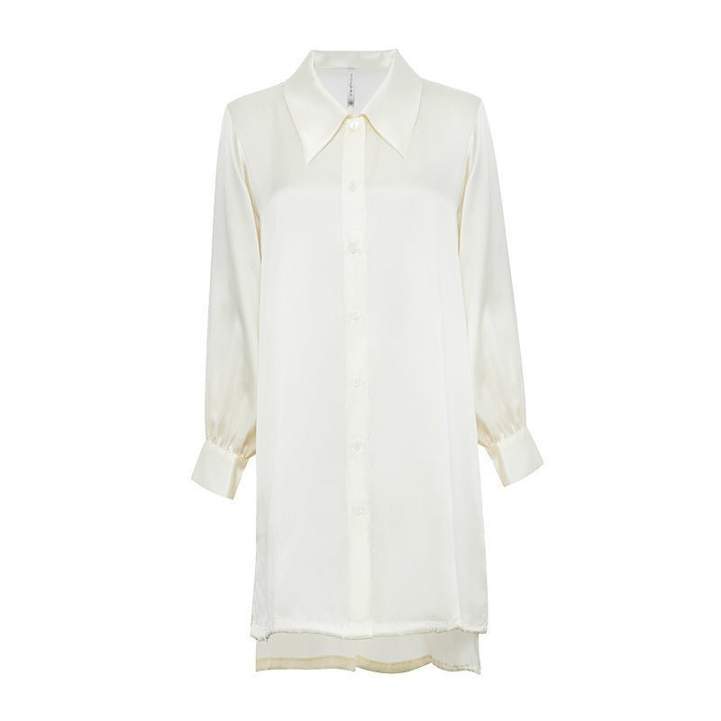Luxury Women's 3/4 Sleeve Button Down Sleep Shirt 100% Mulberry