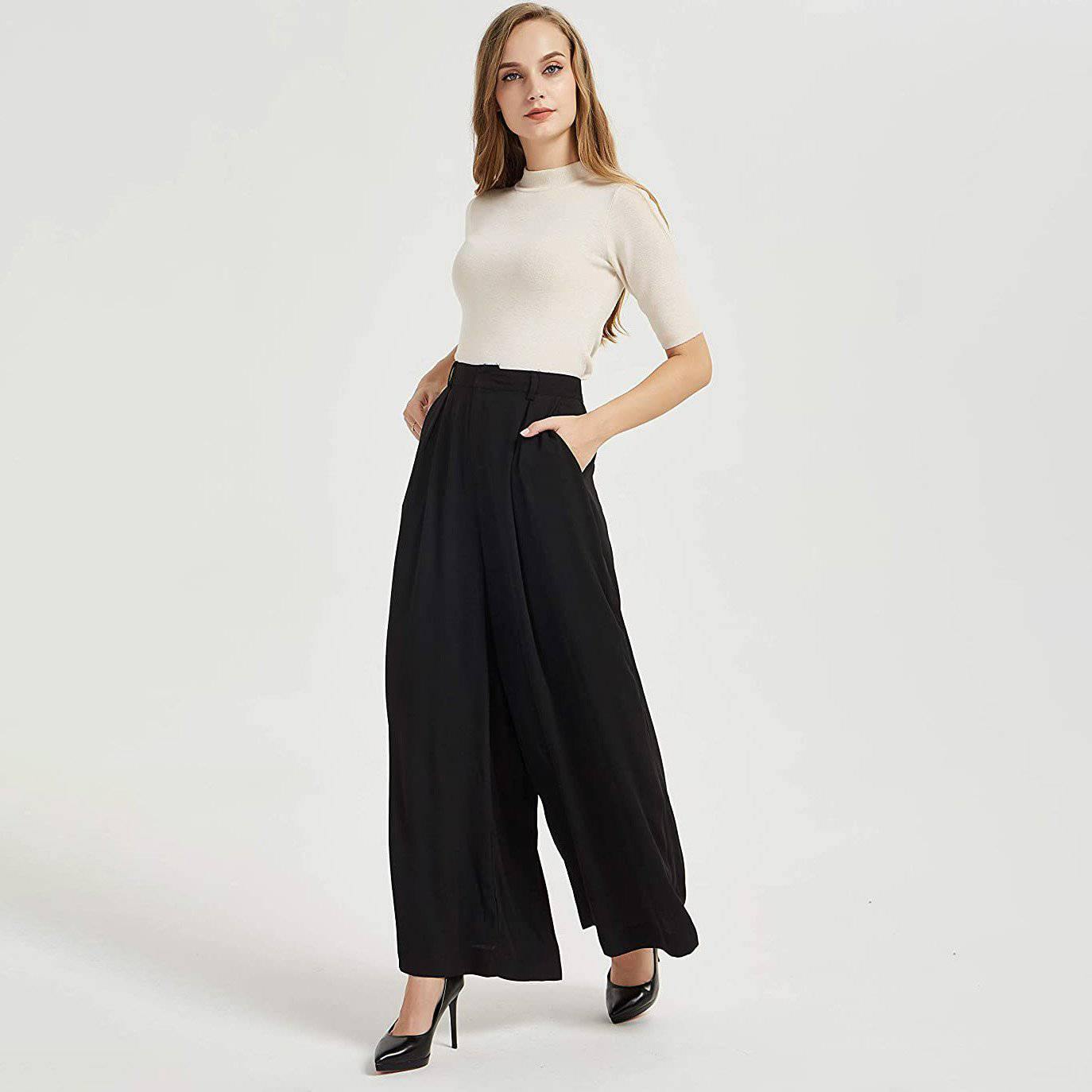 Long jumpsuit with wide trousers Woman, Black | TWINSET Milano