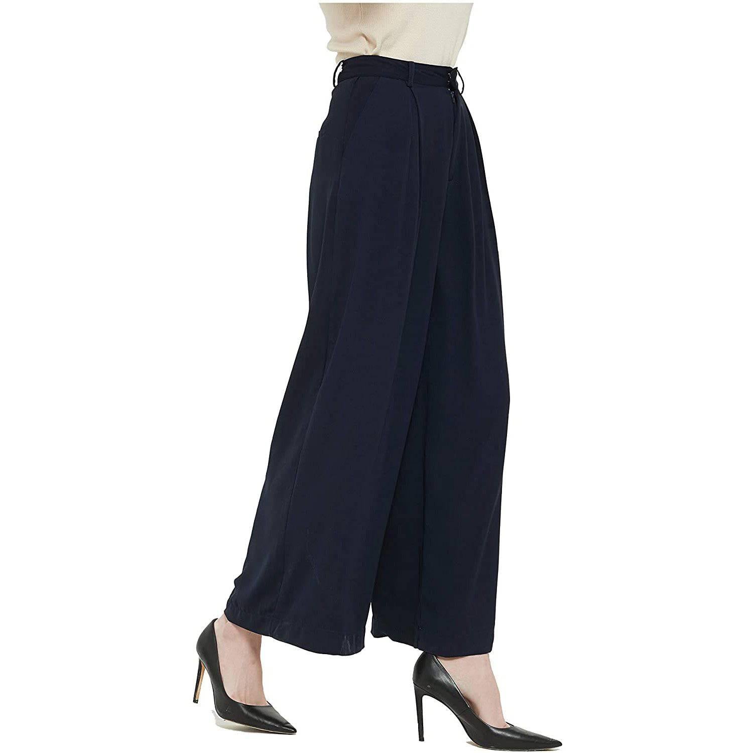 Women's Satin Silky Dress Casual Elastic High Waist Stretch Elegant Pants  Trousers : : Clothing, Shoes & Accessories