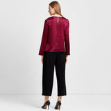 Women Pullover Long Sleeve Pure Mulberry Silk Blouse - slipintosoft