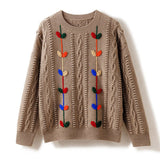 Women's Crochet Cashmere Sweater Crew Neck Cashmere Pullover - slipintosoft