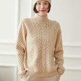 Women's Half Turtleneck Cashmere Sweater Superfine Cashmere Pullover - slipintosoft