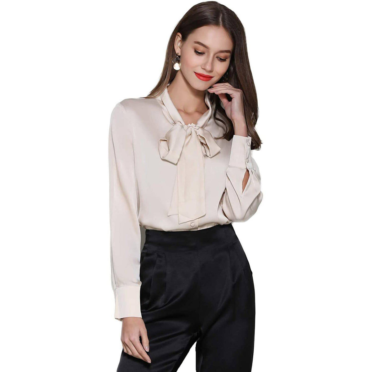Womens Mulberry Silk Blouse - Silk Shirt Blouse Tops