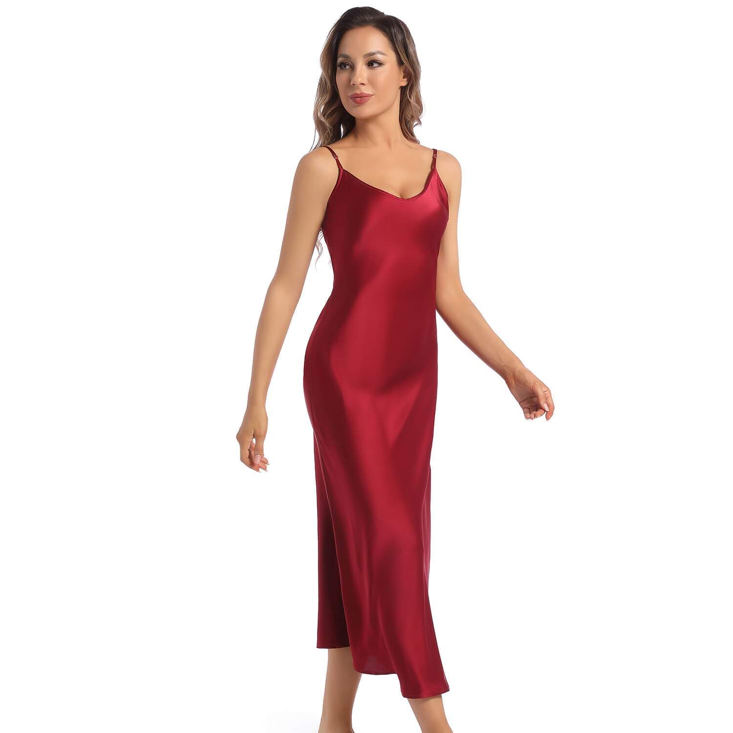 Full Sleeves-202 Aayra Satin Night Gowns – Kavya Style Plus